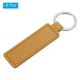 thumbnail image 3 of 4" PU Sublimation Keychain Blanks, Leather Key Fob with Rings for DIY Craft Car Key, Brown, 6 Pack, 3 of 6