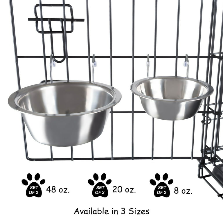 Juqiboom Dog Bowls 2 Stainless Steel Bowl for Pet Water and Food
