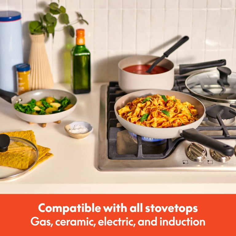bella 21-Piece Ceramic Nonstick Cookware and Utensil Set, Oatmilk