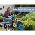 thumbnail image 3 of Gardening Rolling Seat, Height Adjustable Rolling Garden Cart, 360 Degree Swivel Gardening Stool with Tool Tray, Rolling Work Seat for Gardeners Elderly Seniors Lanzxjv, 3 of 6