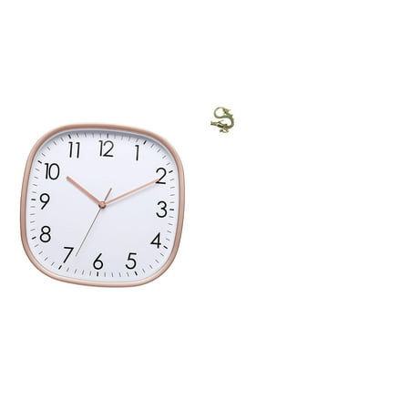 QSTDGVPW Vintage Brass Wall Clock Art for Dining Room Home Farmhouse Gym Bedroom Office Decoration Low Noise Practical Design