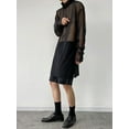 thumbnail image 5 of Men's Turtle Neck Loose Mesh Shirts Clubwear Lightweight Long See-thru Pullover Shirts, 5 of 8
