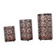 thumbnail image 3 of Candelabro decorativo con forma de farol, adorno de metal para centro de mesa, accesorios para fotos Negro Rojo, 3 of 9