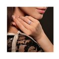 thumbnail image 5 of Bague de Fiançailles en Or Blanc 14 K avec Saphirs Roses et Saphirs Blancs de 9/10 Carat (ctw) et Diamants, 5 of 5
