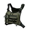 thumbnail image 3 of Dualoai Chest Rig Bag Adjustable Strap Modern Chest Pouch for Cycling Walking Picnic Green, 3 of 9