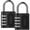 B, variant on 4 Digit Combination Lock 2Pcs Combination Padlock Long Shackle Lock 4 Digit Resettable Combination Lock