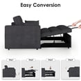 thumbnail image 4 of Vinform 55" 3 in 1 Convertible Sleeper Sofa Bed, Pull Out Loveseat Couch with Storage Pocket, Black, 4 of 6