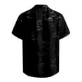 thumbnail image 5 of FAOWME Men'S Halloween Shirts Short Sleeve Turndown Collar Buttons Skull Print Soft Comfortable Blouse For Casual Daily Wear,Black,L, 5 of 5