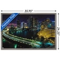 thumbnail image 3 of Cityscapes - Venetian Causeway Wall Poster, 22.375" x 34", Framed, 3 of 3