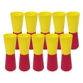 thumbnail image 3 of 10Pcs Flip Cups Exercise Agility Training Shuttle Run Fitness Running Aid Reversed Cups for Rugby Basketball Outdoor Events with Storage Net Red Yellow, 3 of 8