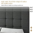thumbnail image 3 of SHA CERLIN Grey Queen Size Panel Platform Bed Frame with Adjustable Fabric Upholstered Headboard, Adult, 3 of 6