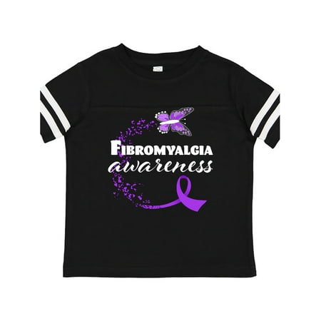 

Inktastic Fibromyalgia Awareness butterfly ribbon Gift Toddler Boy or Toddler Girl T-Shirt