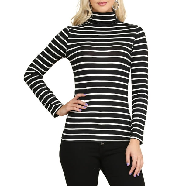 Doublju - Doublju Women's Basic Slim Fit Sweater Long Sleeve Turtleneck ...