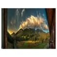 thumbnail image 2 of Vue Extérieure de la Chambre d'Hôtel - Impression sur Toile Paysage, 2 of 3