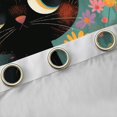 thumbnail image 4 of Homewish Kawaii Cat Kitten Black Out Curtains,Cute Daisy Floral Curtains Pack of 2 (42x63 Each),Green Black Orange Bedroom Curtains For Girls Kids,Microfiber Bedroom Decor, 4 of 6