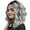 Grey, variant on Clearance 2024!Human Hair Wig Short Hair Wigs Wavy Glueless Women Wig Rose Human Front Gray net wig Headband Wigs