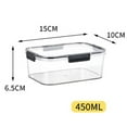 thumbnail image 2 of Transparent Rectangular Food Storage Container with Lid - Airtight Refrigerator Organizer Box for Fruits, Vegetables, and Meal Prep, Plastic, 2 of 2
