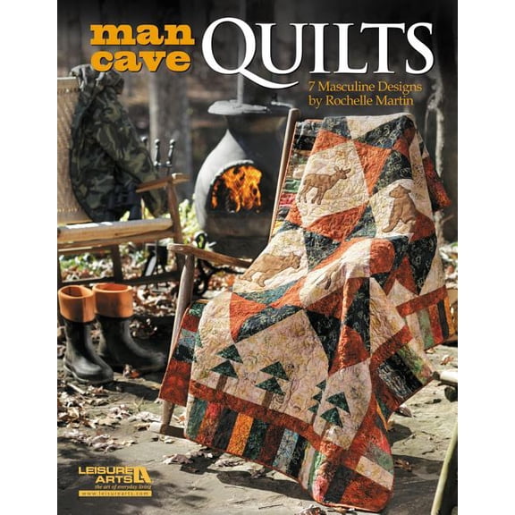 Man Cave Quilts (Paperback) by Rochelle Martin