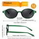 thumbnail image 5 of Gafas de Sol FEISEDY Retro Ovaladas B1171 Verde Transparente para Mujer, 5 of 7