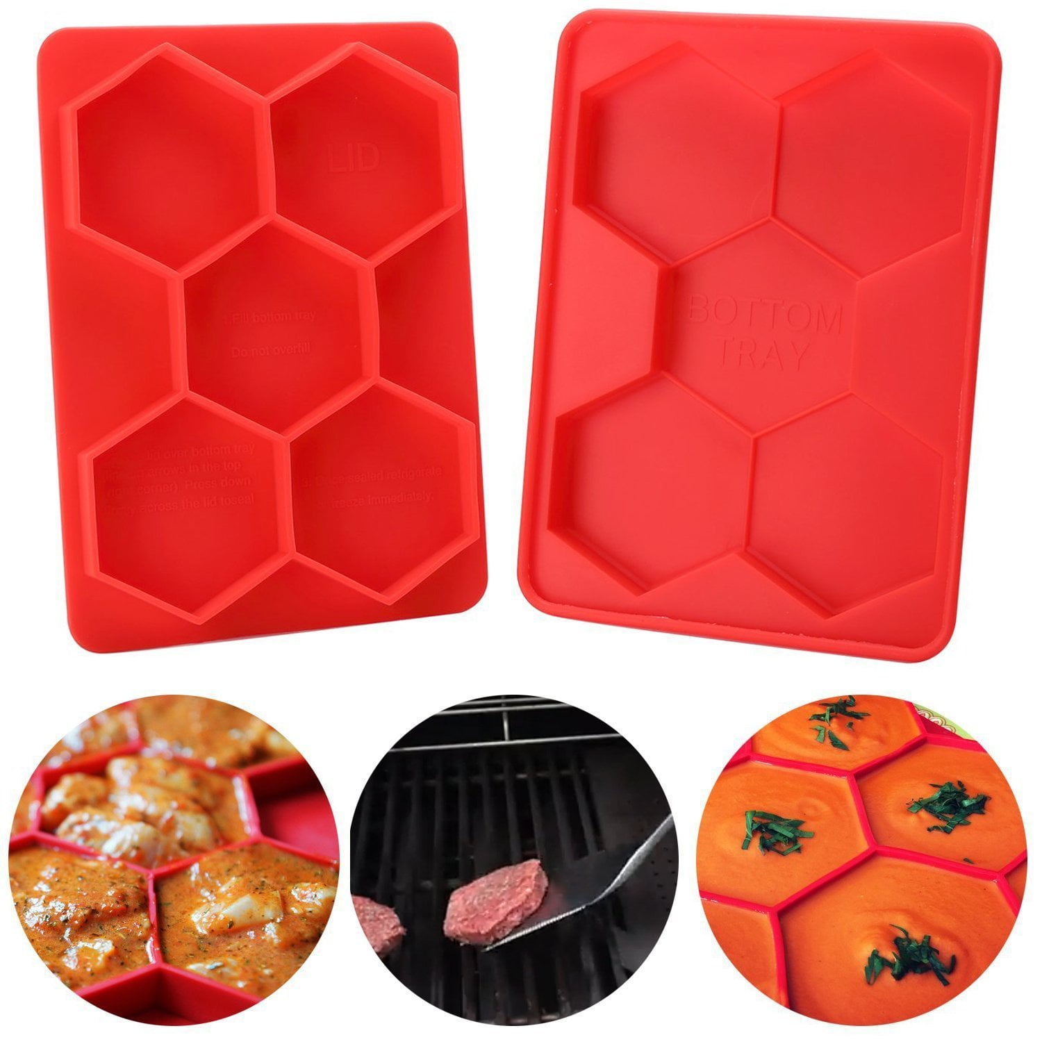 New hamburger press round hamburger mold silicone hexagonal hamburger