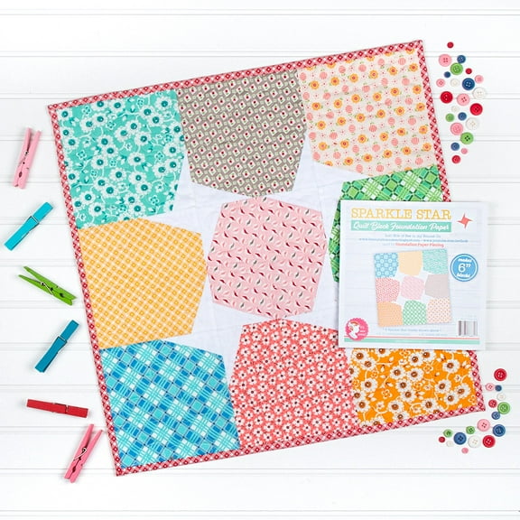It's Sew Emma Quilt Block Foundation Paper-6" Sparkle Star