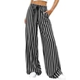 thumbnail image 2 of Pants Elastic Waist Palazzo Pants for Women Casual Lounge Wide Leg Pants, 2 of 9