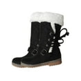 thumbnail image 3 of MAWCLOS Women Winter Boot Plush Lining Snow Boots Lace Up Slip Resistant Warm Shoes Round Toe Work Black 9, 3 of 8