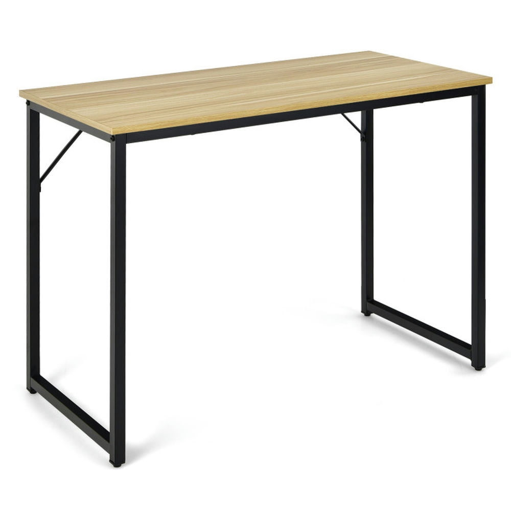 Demi Bonn L Shaped Computer Desk and Writing Workstation for Home and Office, Natural