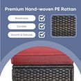 thumbnail image 3 of POCASSY Wicker Outdoor Ottoman with Cushions, 3 of 6