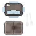 thumbnail image 2 of Bento Boxes For Student, Lunch Box For Adults Kids 1500ml Large Capacity Bento Lunch Box 3 Compartments Lunch Box Containers For Home School Office, 2 of 8