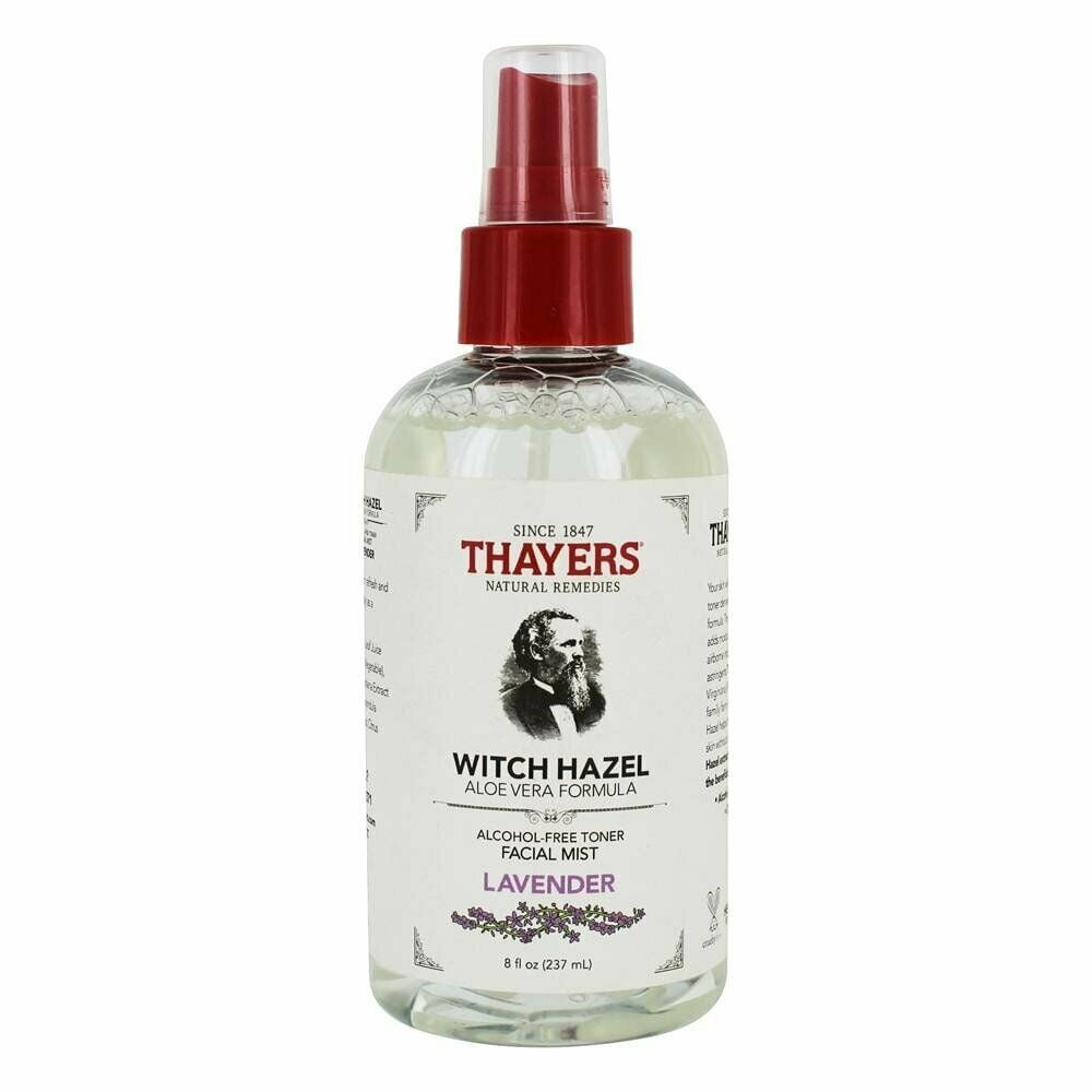 Thayers Facial Mist Witch Hazel Aloe Vera Formula, Lavender, 8oz, 2-Pack