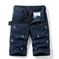 thumbnail image 2 of LYMAYTER 29-38 Men Breathable Cargo Shorts Cotton Embroidery Bermuda Zipper Baggy for Shorts, 2 of 9