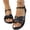 Black_002, variant on Domuza Women'S Fashion Casual Round Toe Flat Sandals With Woven Design Comfortable Brown 7.5(EU-39)
