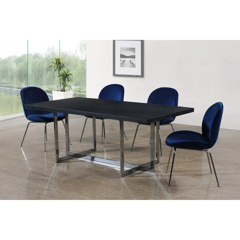 Meridian Furniture Elle Chrome Dining Table Meridian Furniture Elle Chrome Dining Table