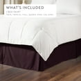 thumbnail image 4 of Noble Linens Purple Pleated Dust Ruffle Bed Skirt, CalKing, 4 of 11