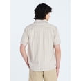 thumbnail image 3 of Free Assembly Men's Striped Cotton Camp Shirt with Short Sleeves, Sizes S-3XL, 3 of 5