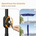 thumbnail image 4 of ACEGOSES LED Outdoor Patio 6x9ft Deck Solar Light Market Umbrella, Outside Table Umbrellas With Polyester canopy,Navy Blue, 4 of 8