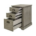 thumbnail image 5 of Traditional Three Drawer Wood File Drawer Storage Cabinet Gray, 5 of 8