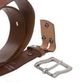 thumbnail image 3 of Snap On 1 1/2" Vintage Cowhide Full Grain Faux Cow Print Leather Casual Belt, 3 of 4