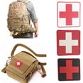 thumbnail image 4 of destyer Self-adhesive Arm Badge Unisex Clothes Shirt Sleeve Adhesive PVC 3D Rescue Arm Patch, Red Base, 4 of 7