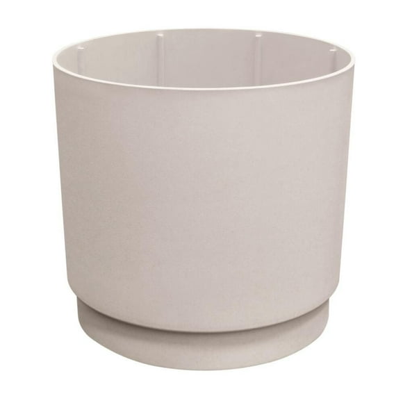 Tierra Verde 15" W x 15" H Alto Modern Recycled Self-Watering Planter - Eggshell White, Indoor/Outdoor