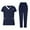 Navy, variant on lcziwo Scrubs-Set for Women 2 Piece Outfits Solid Color Nurse Uniform Jogger Suit Classic Stretch Top & Pants with Pocket Nurse Workwear Lightning Deals of Today 2024 Purple,S