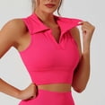 thumbnail image 5 of yillto Womens Crop Tank Collared V Neck Golf Tops Tennis Athletic Sports Workout Tshirts for Women, 5 of 5