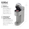 thumbnail image 4 of Restored Keurig K-Mini Plus Single Serve K-Cup Pod Coffee Maker with 6 to 12oz Brew Size - Studio Gray (Refurbished), 4 of 6