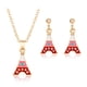 thumbnail image 3 of Estilo Natural mujer chica torre colgante collar cadena pendientes oreja conjunto joyería regalo, 3 of 6
