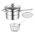 thumbnail image 3 of veasfak Deep Fryer Pot Set Multifunction French Fries Pot for BBQ Restaurant Kitchen C, 3 of 9