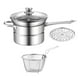 thumbnail image 4 of Olla para freír, colador de aceite, cesta, olla ligera para patatas fritas, olla calentadora de leche para acampar, hornear y cocinar al aire libre C, 4 of 8