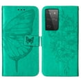 thumbnail image 3 of Dteck Samsung S21 Ultra Wallet Case, Magnetic Closure Flip PU Leather Wrist Strap Credit Card Holder Slots With Kickstand Butterfly Patterned Shockproof Cover For Samsung Galaxy S21 Ultra, Green, 3 of 11