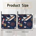 thumbnail image 2 of PRIYAL Retro Groovy Flower Bee Honeycomb Pot Holder Set of 2,Heat Resistant Potholders Oven Hot Pads for Kitchen Cooking Baking BBQ, 2 of 14