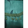 thumbnail image 2 of Gorgeous Home Linen 2pc Complete Set Faux Silk Floral Print Rod Pocket Window Curtain Semisheer Hunter Green Color 120" W x 84" L Nada Style, 2 of 5